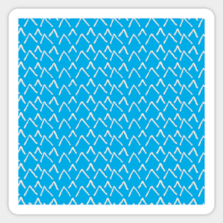 Bright Blue Simple Mountain Pattern Sticker